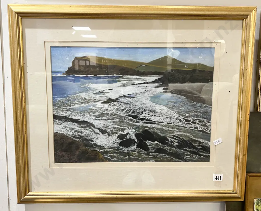 Joan Mynott Curio Bay Watercolour & Pastel Image 1++