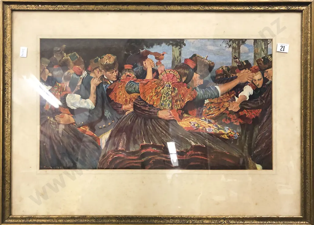 Gilt Framed Dancing Print Image 1++
