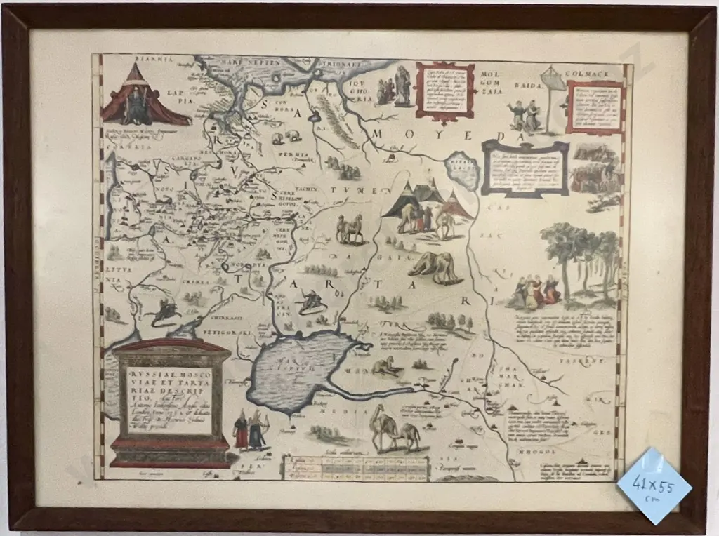 Two Framed Reproduction Antique Maps Image 1++