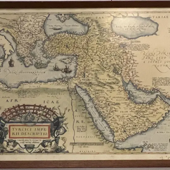 Two Framed Reproduction Antique Maps