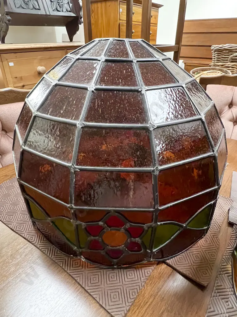 Two Leadlight Pendant Lightshades Image 1++