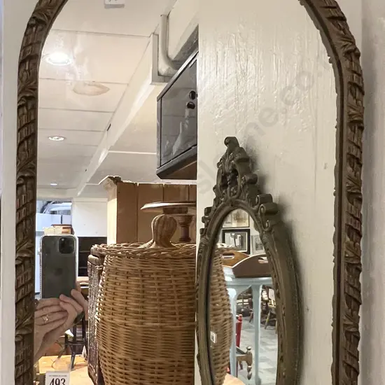 Arched Topped Gilt Framed Wall Mirror