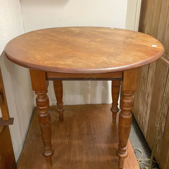 Colonial Plant Stand and Small Circular Dining Table