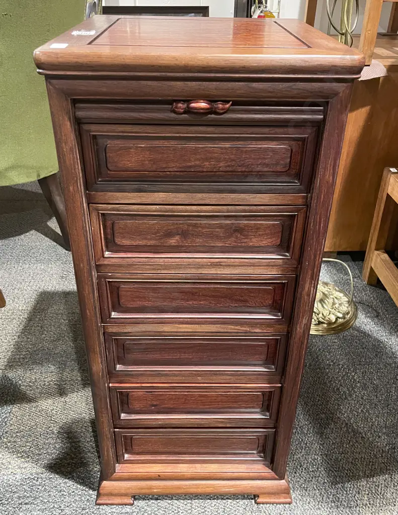 Small Upright Chest of Drawers With Tambour Shutter Image 1++