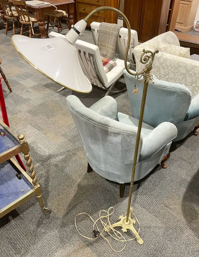 Retro Brass Standing Lamp Image 1++