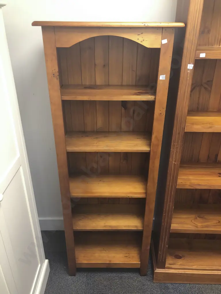Slender Stained Kauri Bookcase Image 1++