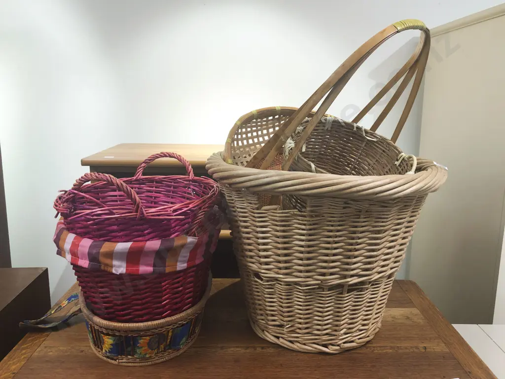 Quantity of Assorted Wicker Baskets Image 1++