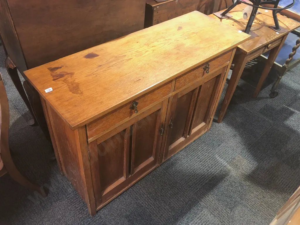 Oak Sideboard of Neat Proportions Image 1++