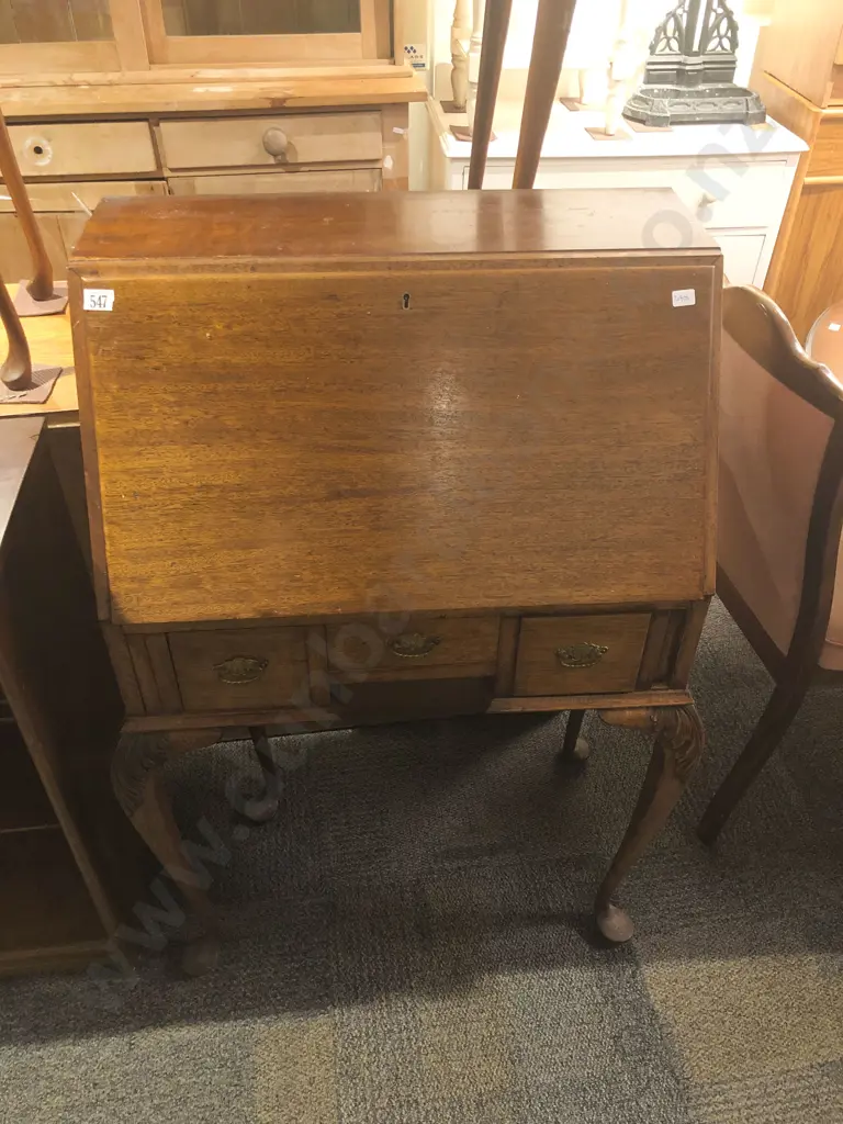 Queen Anne Style Writing Bureau Image 1++