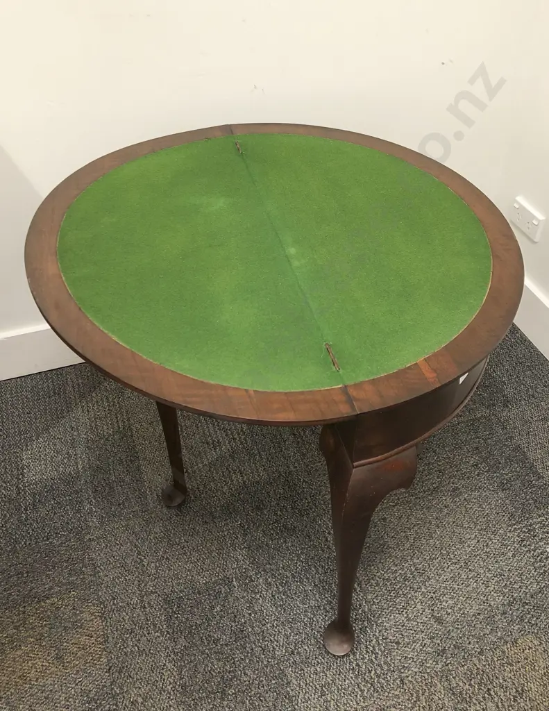 Mahogany Fold Over Games Table Image 1++