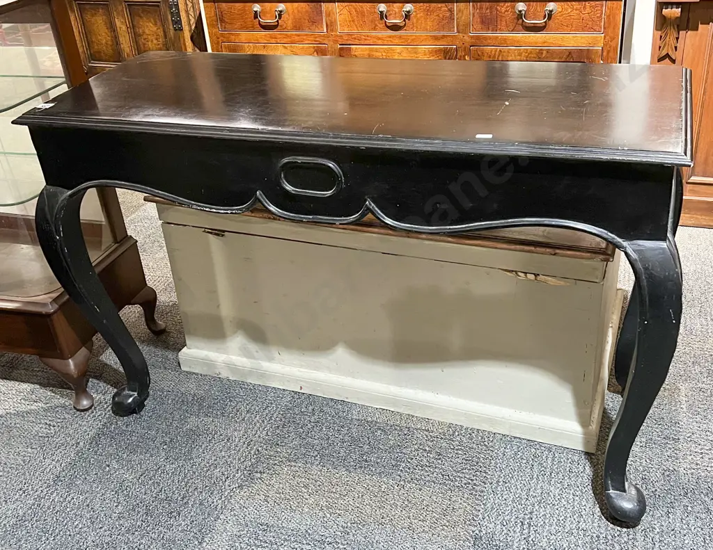 Ebonised Console Table Image 1++
