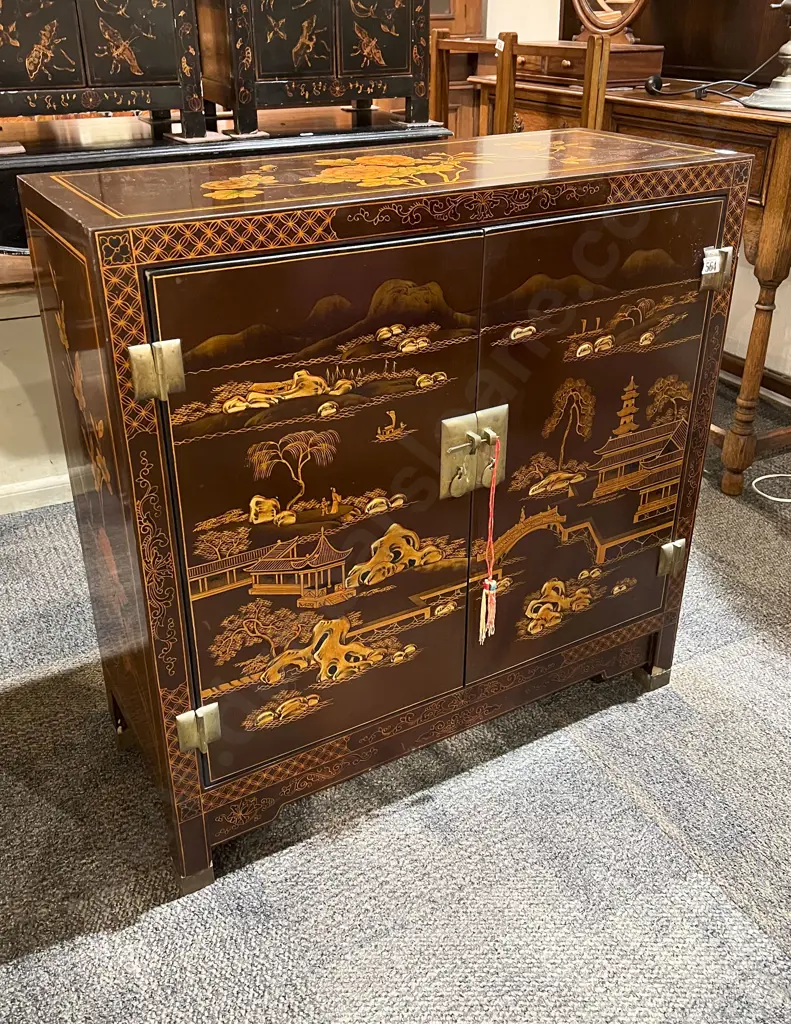 Lacquered Asian Cabinet Image 1++