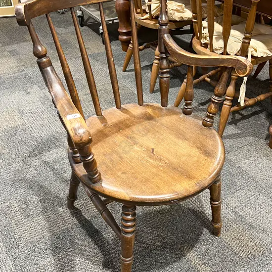 Vict Spindle Back Elbow Country Kitchen Chair