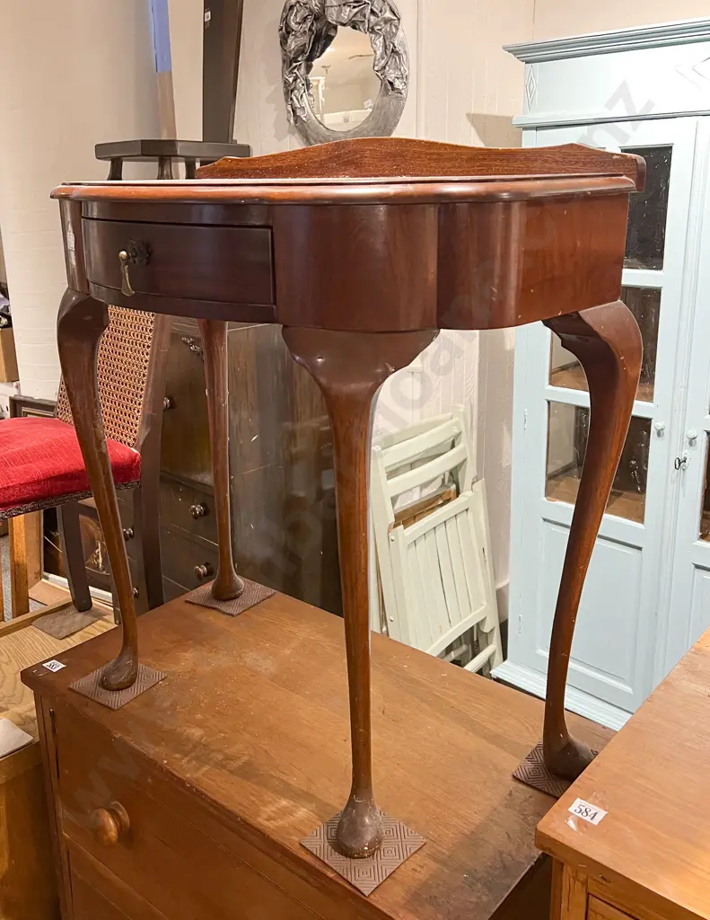 Mahogany Single Drawer Hall Table Image 1++