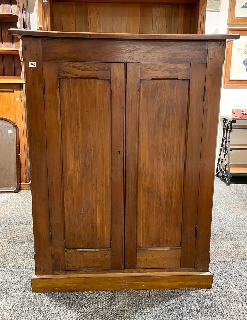 NZ Colonial Kauri Two Door Book Cabinet Image 1++