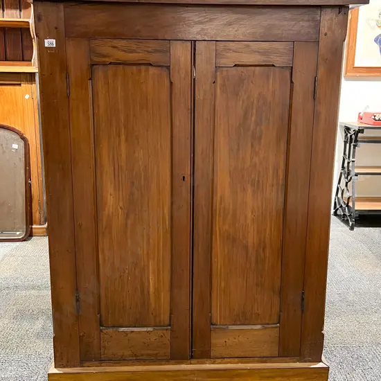 NZ Colonial Kauri Two Door Book Cabinet