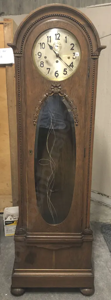 C1930s Oak Regulator Clock Image 1++