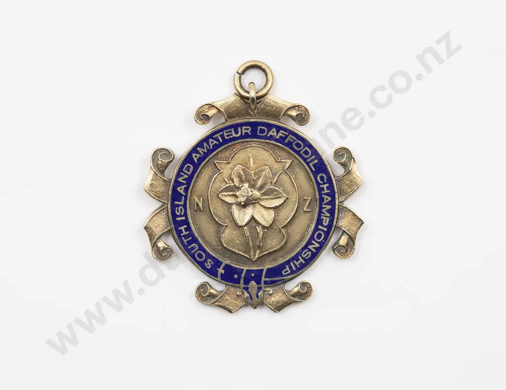 Original Cased S/S and Enamel Medallion Image 1++