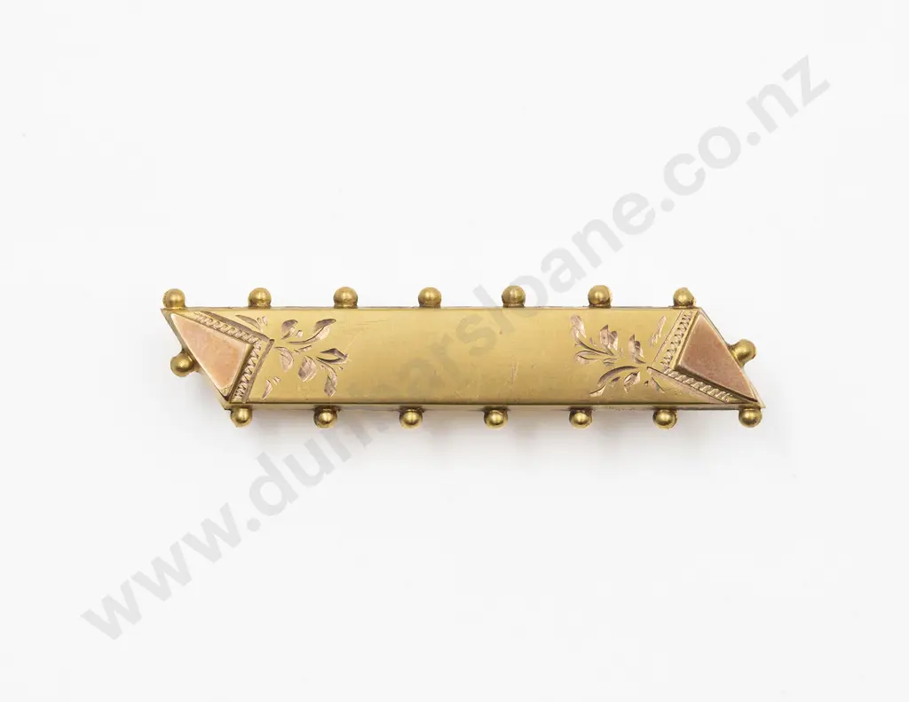 9ct Gold Gilt Bar Brooch Image 1++
