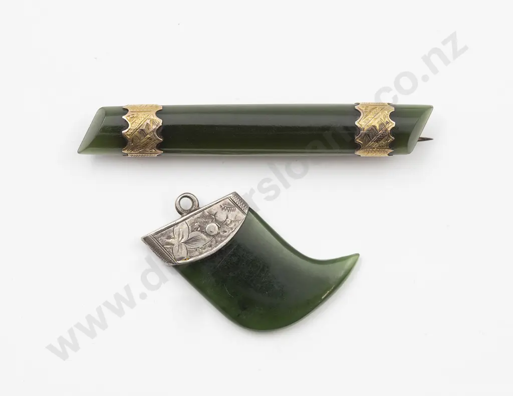 9ct Mounted Plain Bar Brooch Image 1++