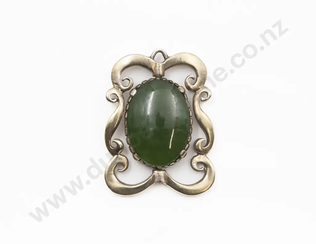 S/S Greenstone and Paua Swivel Pendant Fob Image 1++