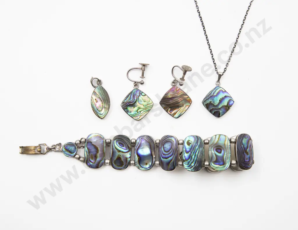S/S and Paua Panel Bracelet Image 1++