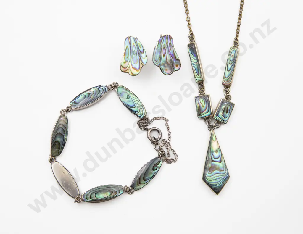 S/S and Paua Pendant Necklet Image 1++
