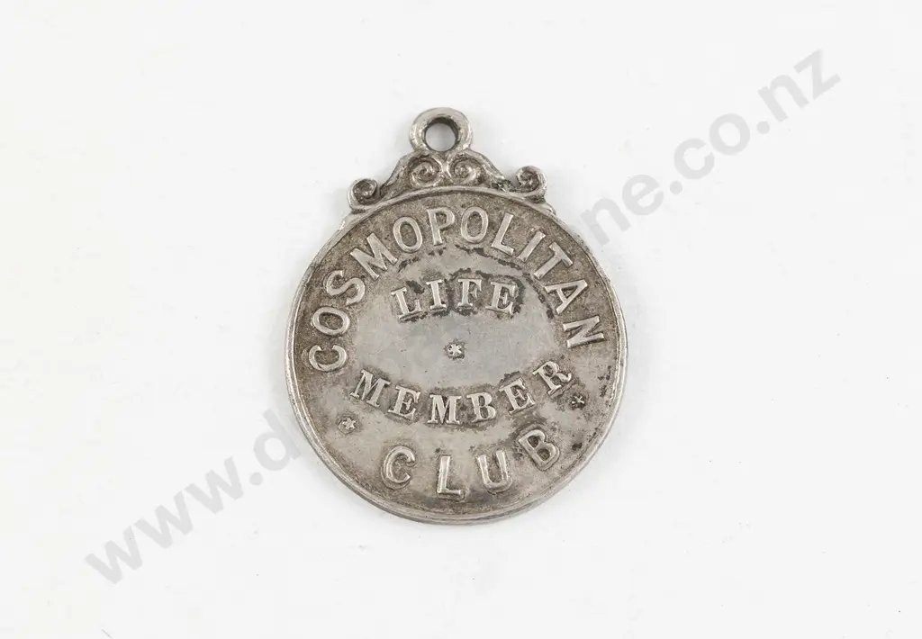 NZ Silver Cosmopolitan Club  Life Member Medallion Image 1++