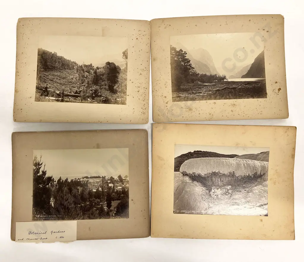 Selection of Photographs Incl. Burton Bros and Pink & White Terraces Image 1++