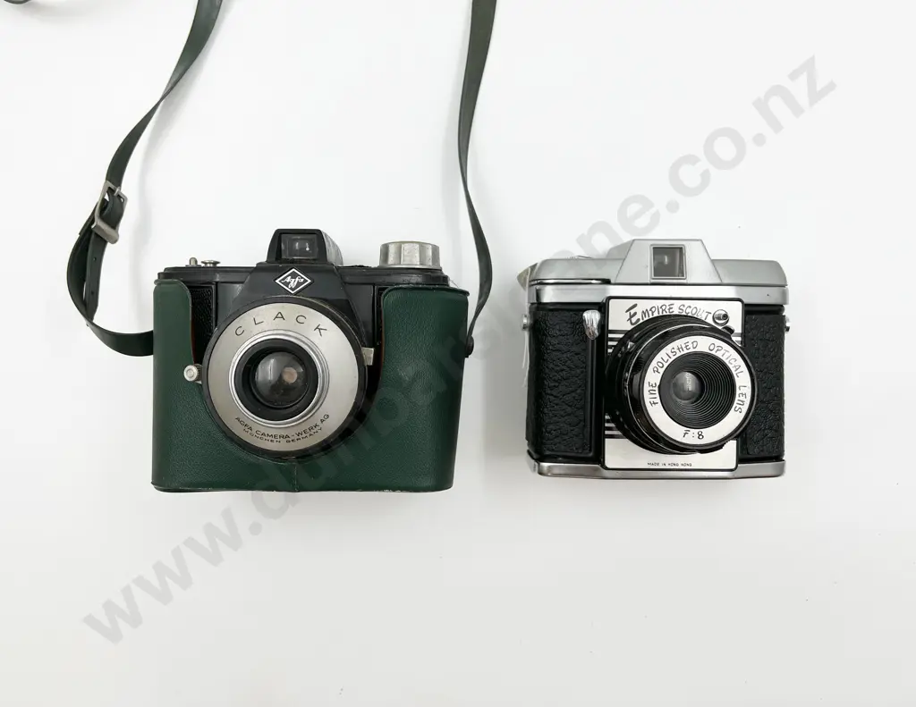 Agfa Clack & Empire Scout Model No. 316 120 Film Cameras Image 1++