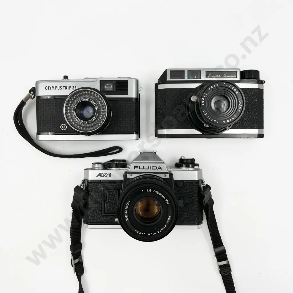 Fujica AX-1 SLR & Olympus Trip 35 with other Image 1++