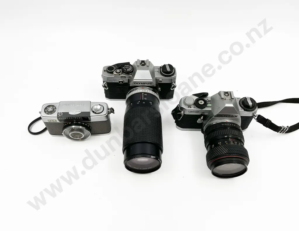 Pentax MG & Olympus OM-10 SLR with Olympus Pen-EE Image 1++