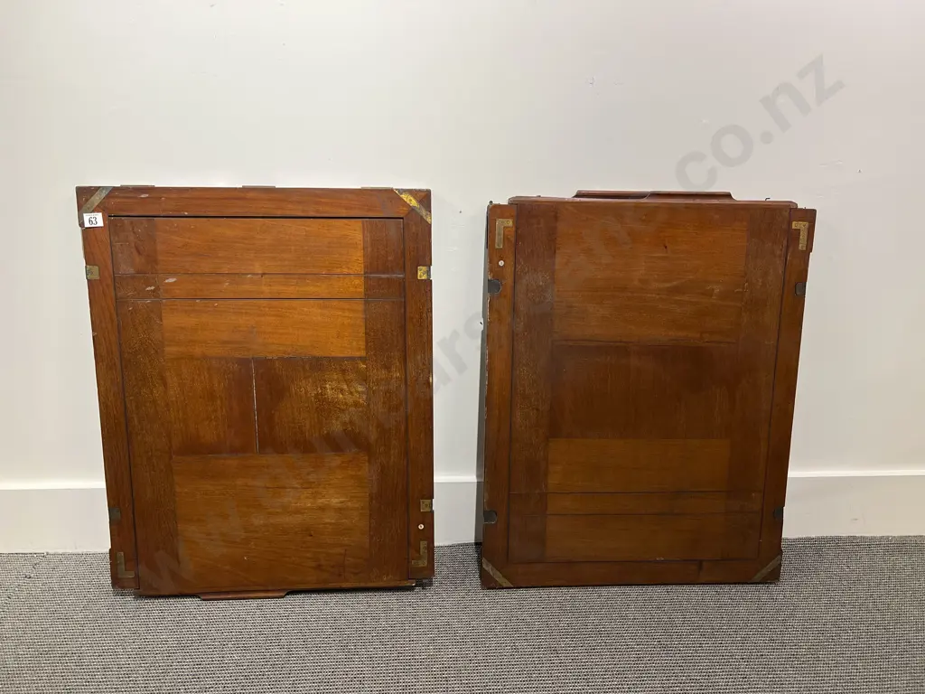 Two Antique Mahogany Studio Camera Plates 67x54cm Image 1++