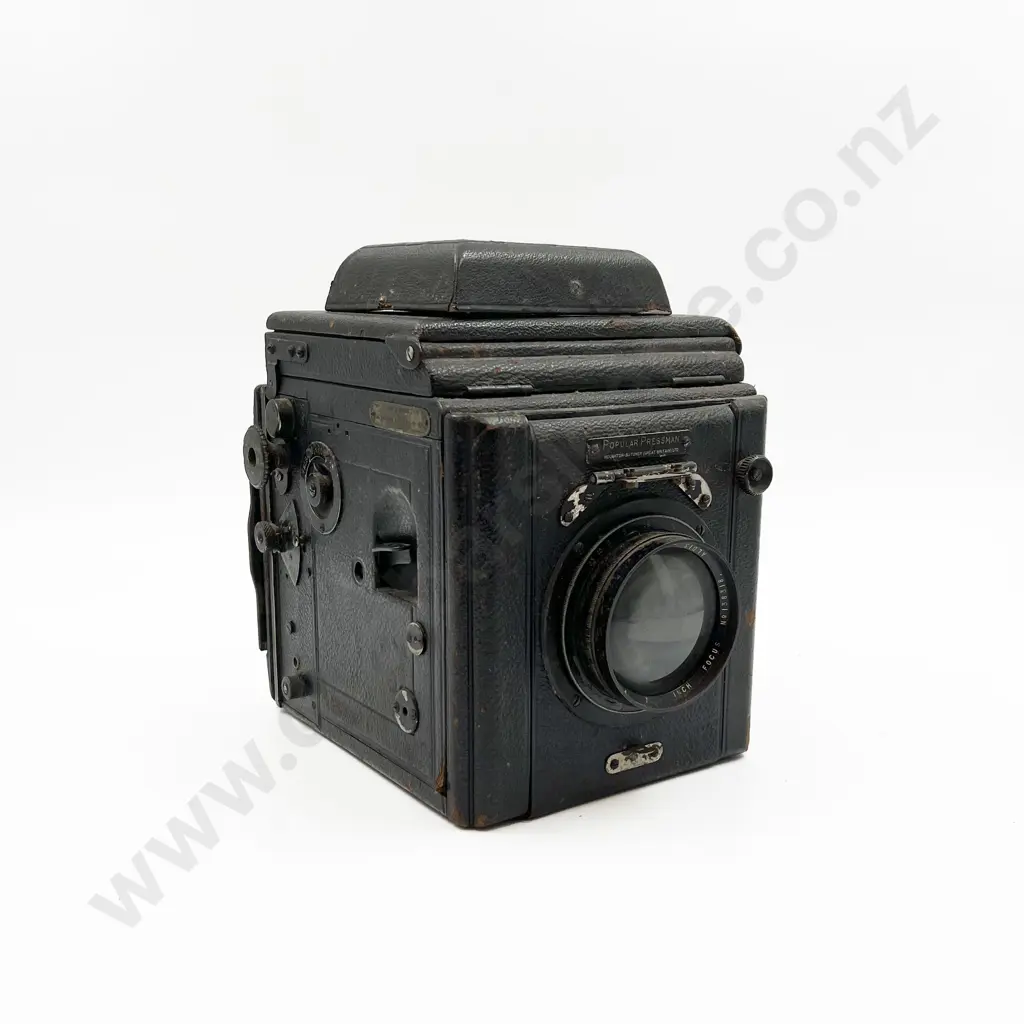 Antique Popular Pressman 7inch f/3.4 Plate Camera Image 1++