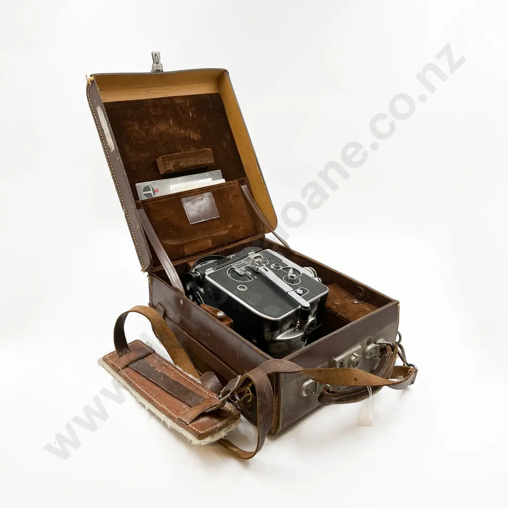 One Paillard Bolex Film Video Camera with Leather Case Image 1++