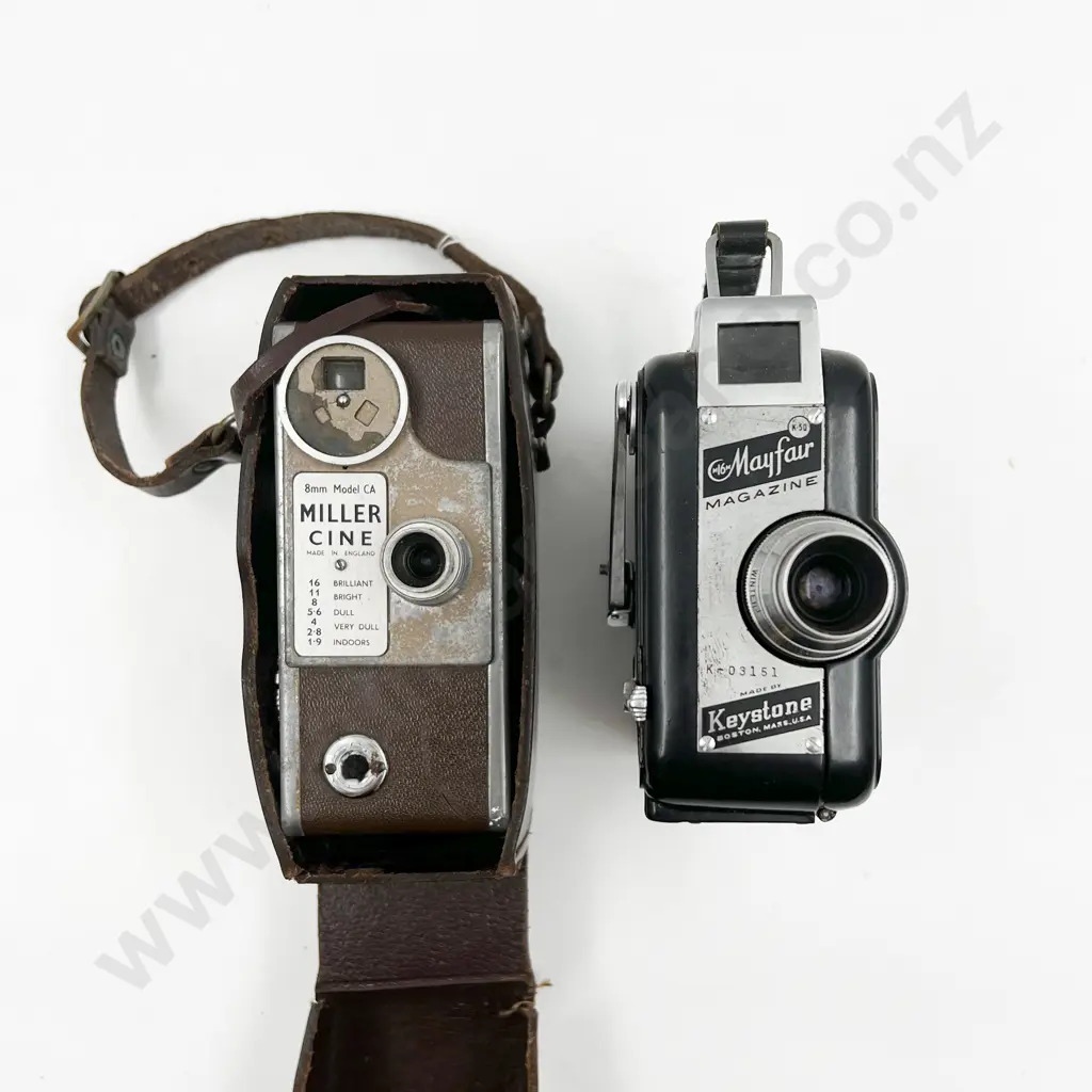 16mm Mayfair Magazine & 8mm Miller Cine Film Cameras Image 1++