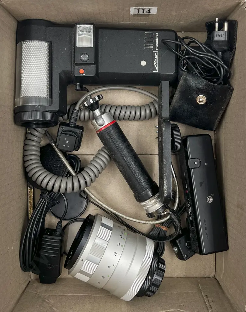 Assorted Box of Camera Accessories Incl. Mirror Lens Image 1++