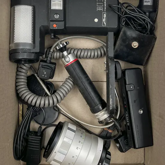 Assorted Box of Camera Accessories Incl. Mirror Lens