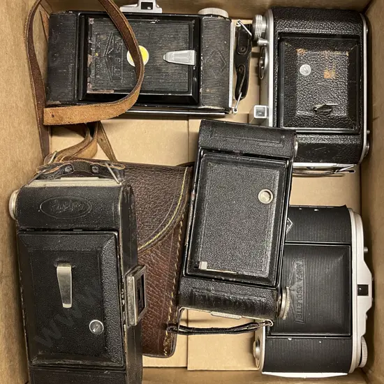 Five Folding Film Cameras