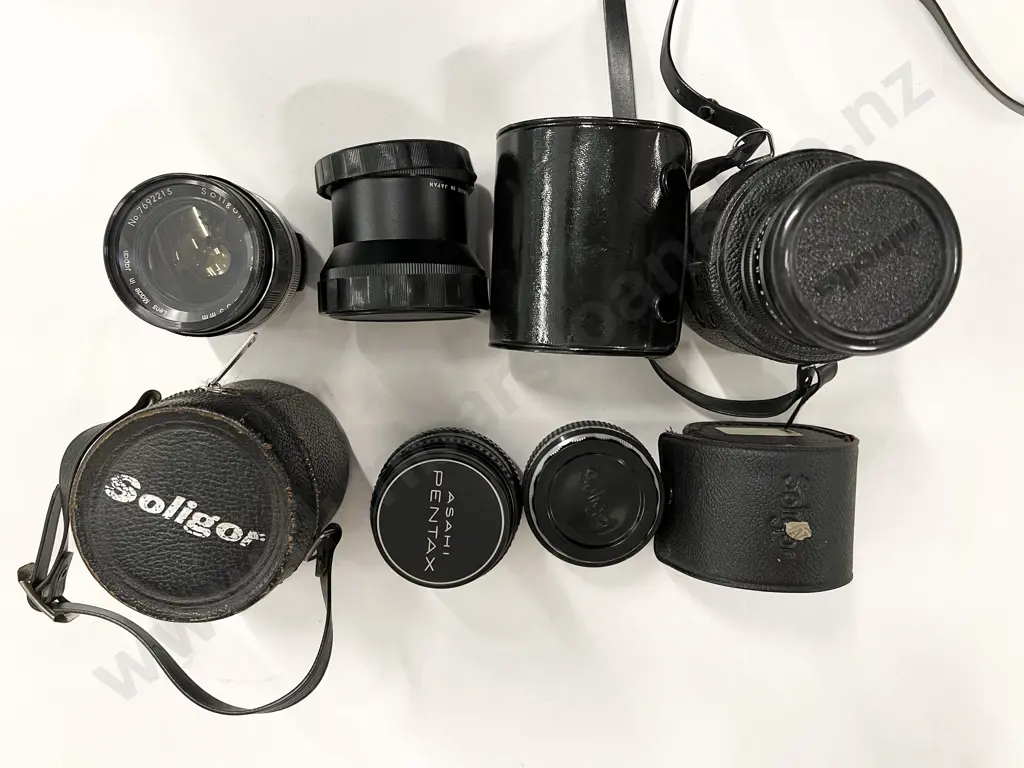 Collection of Five Lenses Incl. Soligor & Minolta Image 1++
