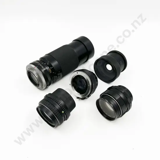 Collection of Five Camera Lenses Incl. Tamron 80-210mm