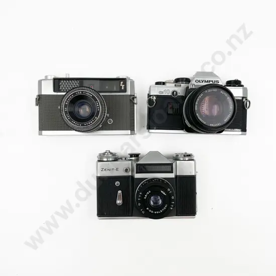 Olympus OM10 SLR & Two Rangefinders