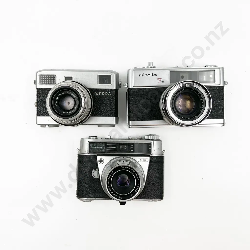 Three Rangefinder Film Cameras Incl. Minolta & Kodak Image 1++
