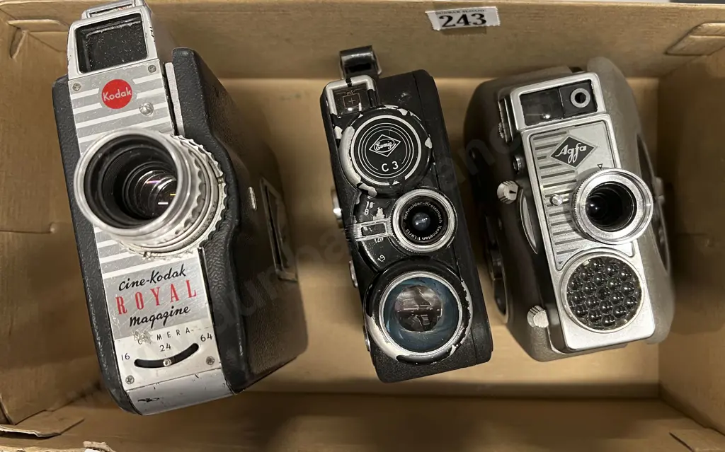 Three 8mm Film Video Cameras Image 1++