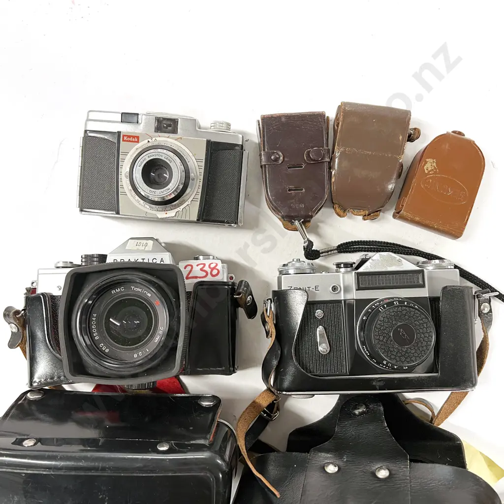 Zenit-E with Praktica LTL and Three Light Meters Image 1++
