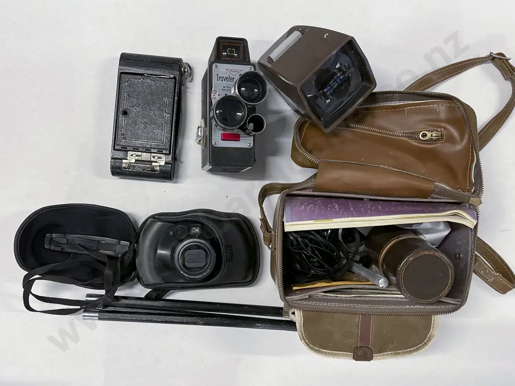 Three Cameras Including Film Camera with Film Viewer Image 1++