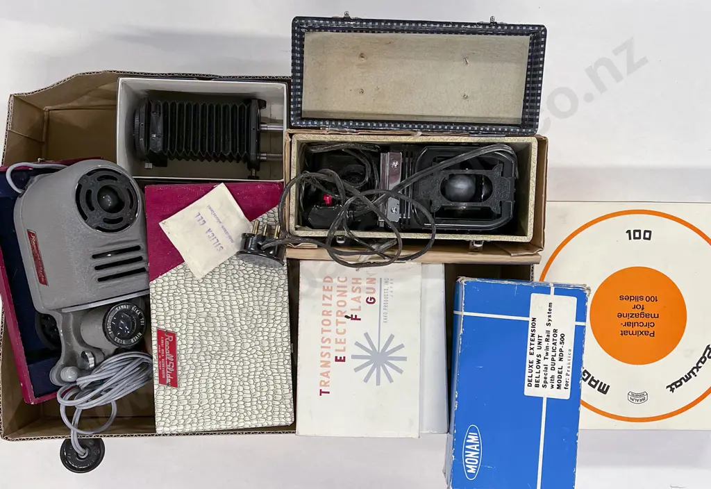 Assorted Quantity of Camera Accessories with Projector Image 1++