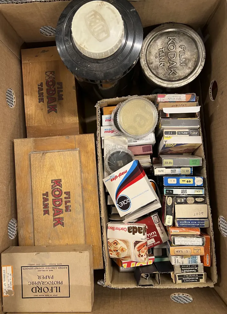 Various Lenses and Kodak Film Tanks Image 1++