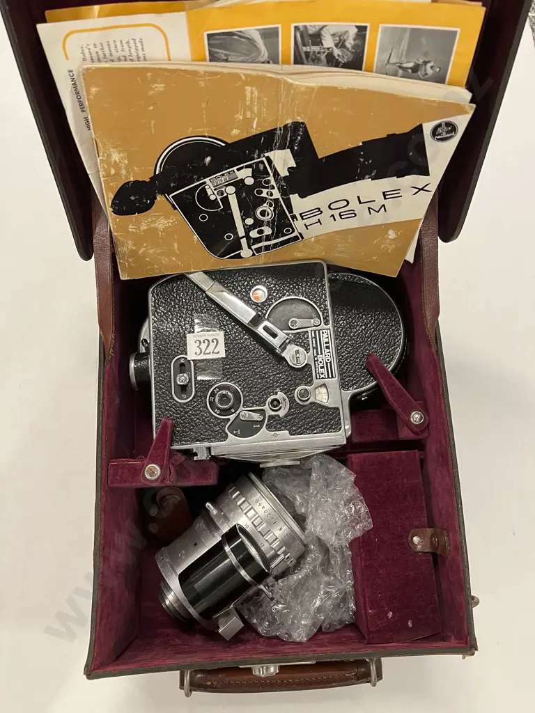 1935 Bolex H16M 16mm Movie Camera with SOM Berthiot Lens Image 1++