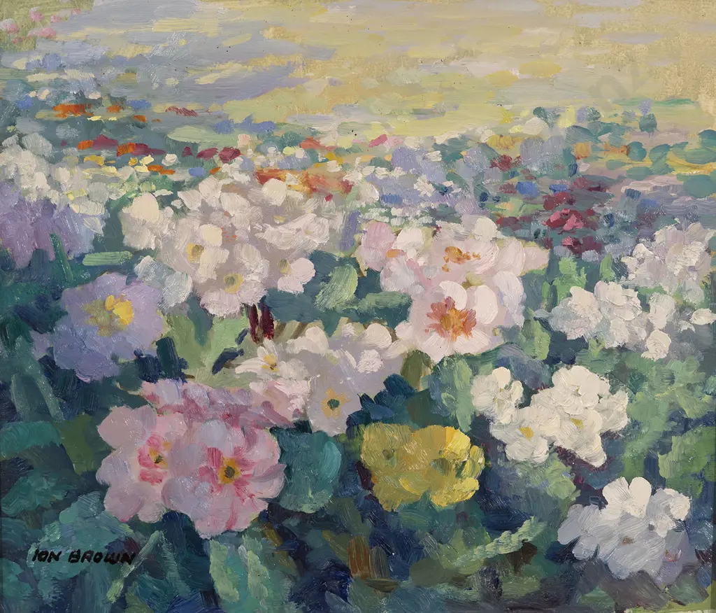 Ion Brown (b. 1942) - The Edge of the Garden Image 1++